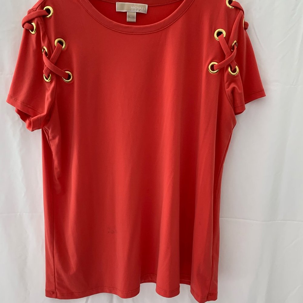 💎Michael Kors Salmon/Orange Grommet Top (XL)